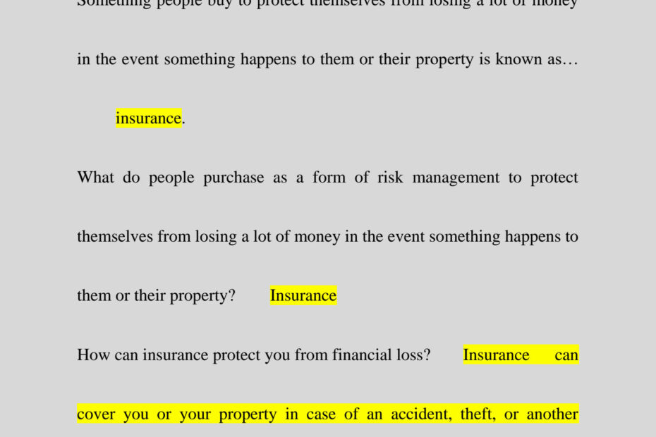 How Can Insurance Protect You from Financial Loss Everfi